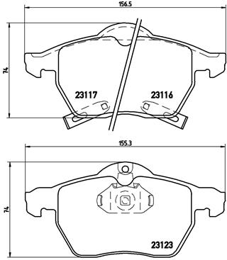 A.B.S. P 59 048 BREMBO BREMSBELÄGE, RICHTUNGSGEBUNDEN Bremsbelagsatz, Scheibenbremse
